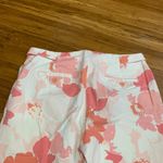Ann Taylor Floral Print Cropped Pants Womens Size 4 Pink White Casual Career Photo 4