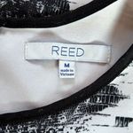 REED White Boa Scuba Mini Dress Size Medium Black Photo 7