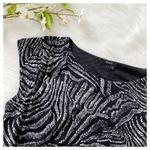 CHAUS Black & White Zebra Animal Print Cap Sleeve Sheath Career Dress Sz S Photo 3