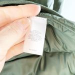 J.Jill  Longline Down Quilted Puffer Coat Jacket Green Large Photo 5