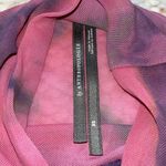 Anthropologie Mesh Sheer Turtleneck Fitted Long Sleeve Top Pink Purple XS Photo 6