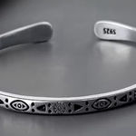Boutique NEW Engraved 925 Sterling Silver Adjustable Cuff‎ Bracelet Photo 0