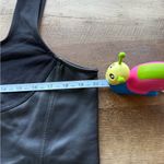 Anthropologie  Maeve Crop Tank Corset Size XL Black Faux Leather Stretch Photo 4