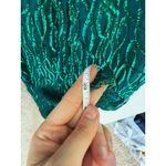 Laurence Kazar Vintage  NYE Silk Sequin Beaded Dress Small Green Occasion Event Photo 7