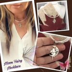 Moon Fairy Solid Sterling Silver & Turquoise Pendant Necklace Silver Photo 1