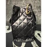 Juicy Couture  Black Quilted Charm Tote Bag NWT Gold Hardware Handbag Purse Photo 5