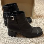 White Mountain Leather Upper Square Toe Heeled Ankle Booties - Size 10 Photo 0