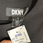 DKNY  Button Sleeve Fit and Flare Black Dress Size 12 NEW with Tags Photo 9