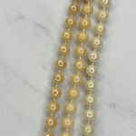 Faux Pearl Beaded Chain Belt Silver Metallic Faux Leather Medium (M) ✨ Photo 9