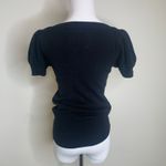 Energie Y2k Black Short Puff Sleeve Sweater Sz Medium Boho Photo 1