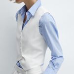 Mango White Vest Top Photo 4