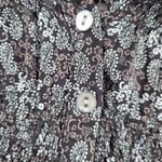 BeachLunchLounge Paisley Smocked Popover Tunic Fall Transitional Mother of Pearl Buttons‎ Size S Photo 3