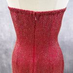 Scala  Womens Beaded Gown Large Silk Crystal Rhinestone Red Carpet Mermaid Glam Photo 3