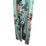 Lavender Brown Blue Floral High Low Spaghetti Strap Dress Sz. M Photo 3