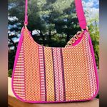 ALDO Pink Stripe shoulder Bag With Chain NWT Photo 3
