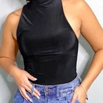 New Boutique Black Thong Bodysuit Leotard Size L Photo 0