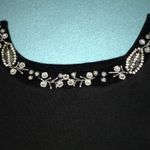 Tiara International jeweled details black long sleeve sweater NEW size L Photo 1