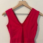 ASOS  Pink Stretch Bodycon V-Neck V-Back‎ Side Slit Sleeveless Mini Dress Size 4 Photo 4