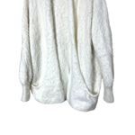 Anthropologie Knitted & Knotted Wool Blend Fuzzy Cardigan Sweater Size M White Size M Photo 2