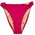 J.Crew NWT Dark Pink High Rise Ribbed Cheeky Bikini Bottom Size Small Photo 0