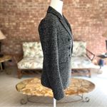 White House | Black Market WHBM Studio Trophy Plaid Black Grey Tweed Knit Double Breasted Blazer 4 Photo 11