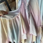 Free People  fairy mini dress satin pastel soft flutter lover ruffles  intimately Photo 5