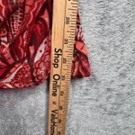 INC International Concepts Red Paisley Mesh Ruched Women Medium Y2K Vintage Photo 9