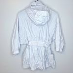 Cole Haan Pearl Windbreaker Tie Belt Hooded Jacket Size Small Photo 2