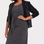 Torrid NEW  Charcoal Grey Jersey Tie-Front Sleeveless Shift Dress 3X 22–24 Photo 0