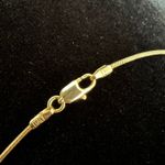 14K Italy Solid Gold Snake Chain 19" Necklace 4.3g w/ Solitaire Pendant Photo 5