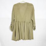 Free People  X We The Free Jolin Linen Cotton Tunic Blouse Top Hot Spring Green Photo 3