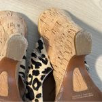 Born Crown By Leopard Print Criss Cross Cork Heeled Slip On Mules Size 8 Tan Photo 7