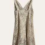 Masala Beige Floral Lace Plunge V Photo 7