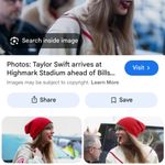 Taylor Swift Styled Red and Gold Kansas City Beanie Hat Photo 1