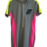 FILA Soulmate Hooded Hoody athletic Dress. Neon. Size medium. EUC Photo 0