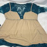 Jen's Pirate Booty  Teal Geometric Lace Dress see Measurements ( oversized) Photo 12