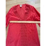 La Blanca Coral Crochet V Neck Swim Cover Up Tunic Dress Size L Photo 2
