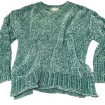 Cynthia Rowley Plush Pull Over Chunky Knit Plush Teal Light Blue Green Sweater Photo 3