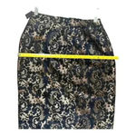Worthington Pencil Skirt - Size 8 - Black and Gold Brocade - Back Zip Photo 8