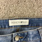 Fashion Bug  Womens Denim Bermuda Shorts Cuffed Size 16 Embroidered‎ Pockets Y2K Photo 1