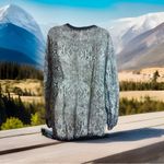 Free People Lori Bomber Jacket Black/Green Viscose Wool Trim Snaps NWOT Sz S Photo 4