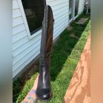 Gianni Bini Perforated leather tall boots - zipper fall trendy black size 6 Photo 6