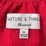 Madewell  Texture & Thread Short Peasant Sleeve Ruffle Puff Sleeve Women’s XS Red Photo 6