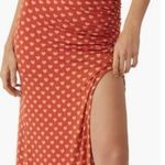 Free People Lakeside Heart Printed Midi Maxi Dress Small Ginger Rust Brown Fall Photo 1