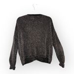 Hippie Rose  Charcoal Chenille V-Neck Sweater Oversized Cozy Indie Soft L Photo 2