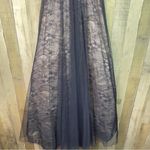 TLL Say Yes To the Prom Dress Size 0 Navy Blue Tulle Beaded Formal Evening Dress Photo 4