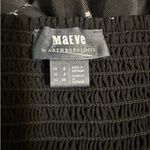 Anthropologie  Maeve Midi Dress Long Sleeve Hedy Ruffled Black Purple Floral Sz 4 Photo 2