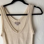 J Crew Tank Top Y2k Small Beige Ribbed Knit Sleeveless Sweater Vest Layering Photo 1