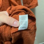 Coldwater Creek  rust Orange Button Front Tie Waist Midi Dress Size Medium Fall Photo 6