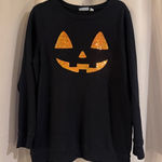 Halloween Black Shirt with Orange Pumpkin Design Size XL Photo 0